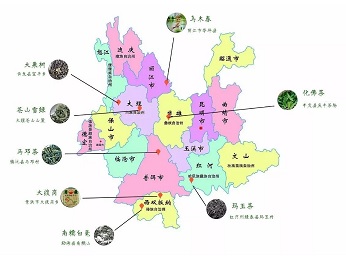 Районы произрастания юньнаньского чая