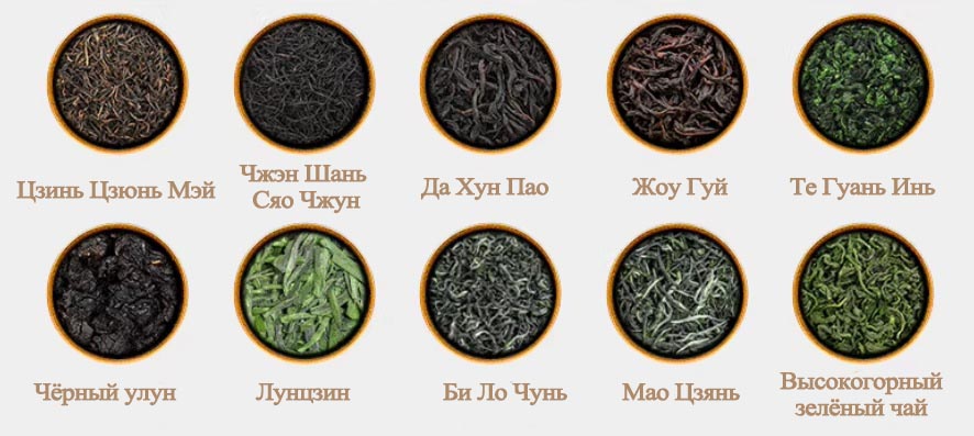 Набор из 10 китайских чаёв